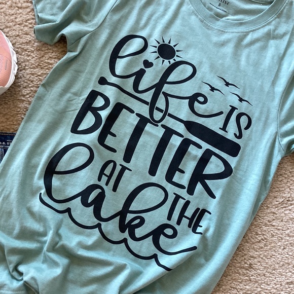 ‘Life Is Better At The Lake’ Short Sleeve Graphic Tee - Picture 3 of 6